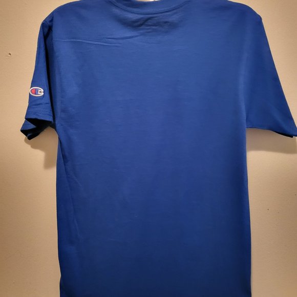 CHAMPION Kansas Jayhawks Blue 2022 National Champions T-Shirt - Picture 2 of 3